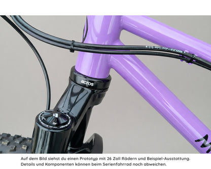 Steuerrohr mit externer Zugführung am BAZI 2 Kinder-Mountainbike